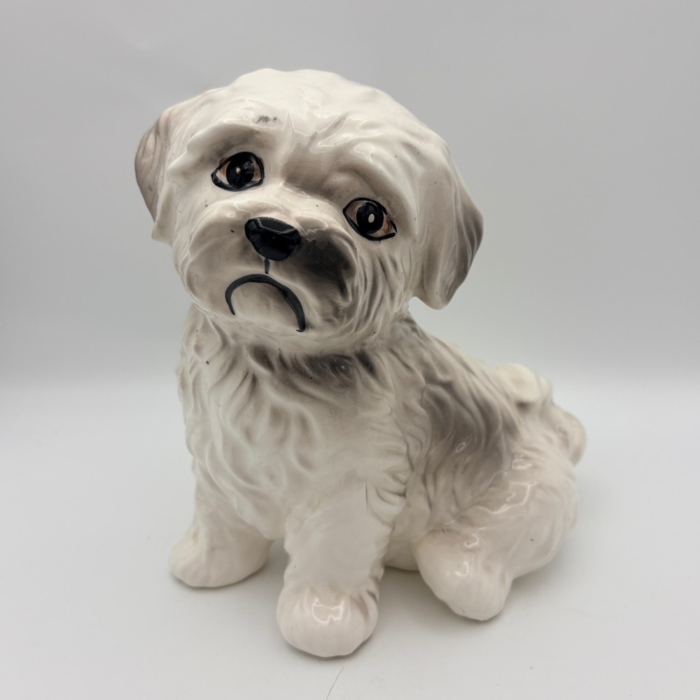 Ceramic Maltese Dog Figurine